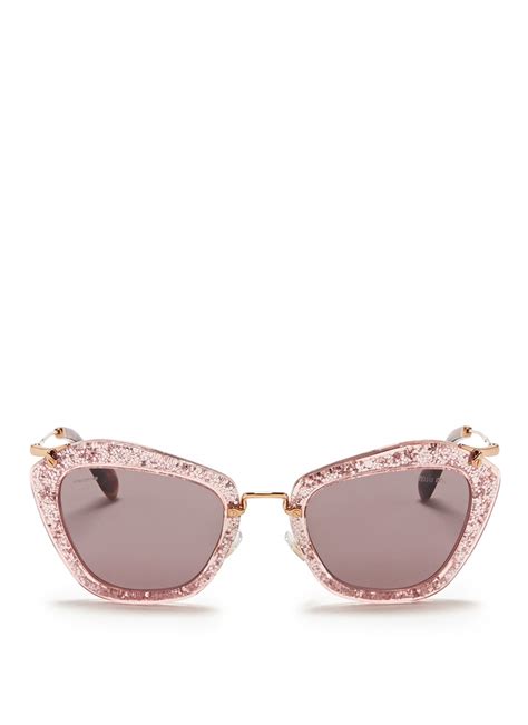 miu miu noir sunglasses pink|Miu Miu sunglasses cat eye.